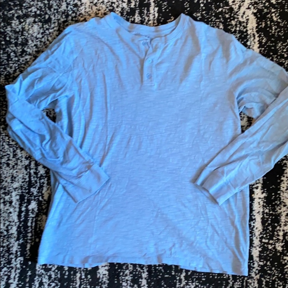 Vince longsleeve men’s Henley – blue – XL